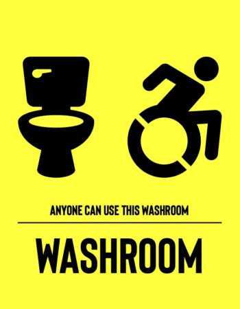 Inclusive Washroom Fixture Signage